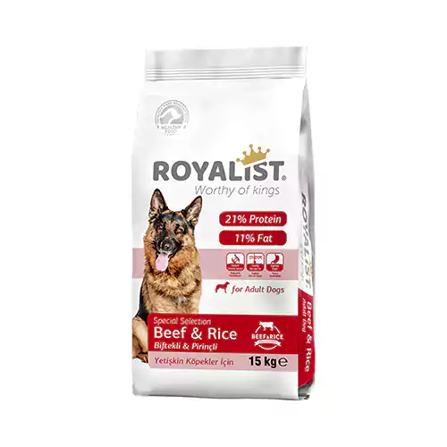 Royalist Adult Dog Food Beef & Rice 15 KG
